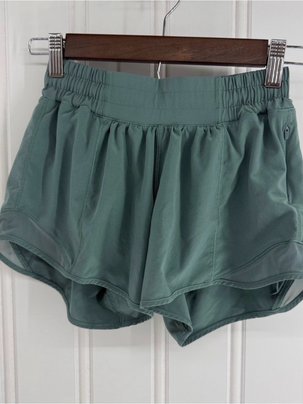 Women’s Athletic Shorts in Dusty Sage - Lightweight Running Shorts